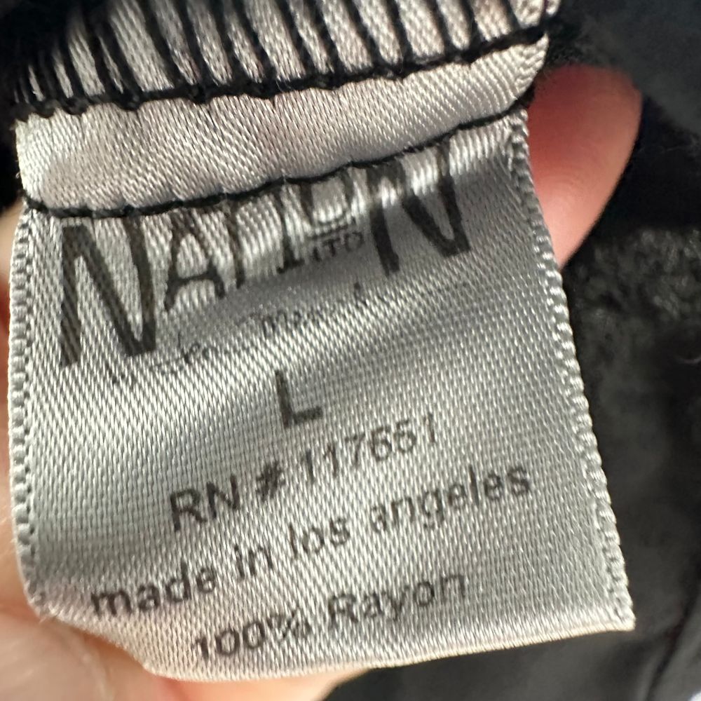 Nation LTD Black Top 1/2 Sleeve Boatneck Rayon Lightweight Tiny Flaw - Picture 3 of 11